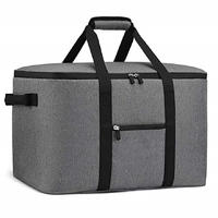 65 Cans Soft-Sided Collapsible Car Cooler Leak-Proof Thermal Tote Bag with Side Handles