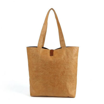Recyclable customized printing natural tyvek paper shopping handbag