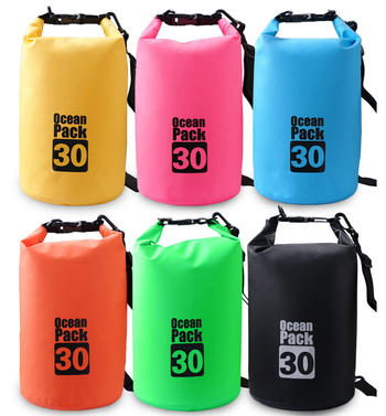 Waterproof PVC Dry Bags for Hiking with Adjustable Shoulder Strap