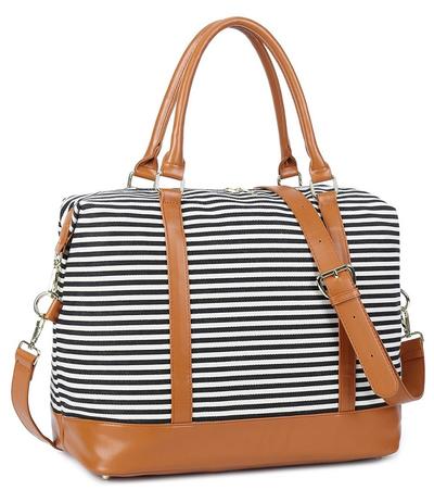 Ladies Canvas Weekender Bag Overnight Carry-on Travelling Bag