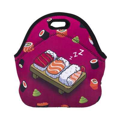 Thermal reusable stylish children insulated custom logo neoprene lunch tote bag