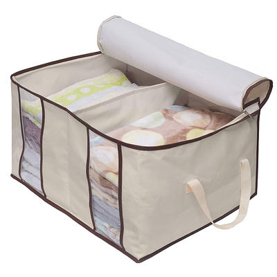 Clothing Storage Bags 2 Divided Sections Closet Organizers for Clothes Blankets Linens