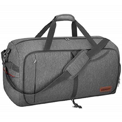 65L Foldable Weekender Travel Duffel Bag with Shoes Compartment for Men Women Water-proof And Tear Resistant