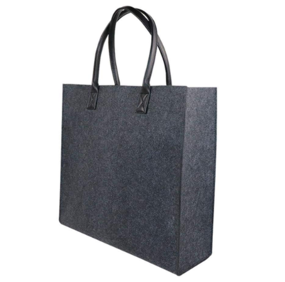 Grocery Shopping Bag, Eco-Friendly Reusable Foldable Felt Tote Bag for Women And Girls