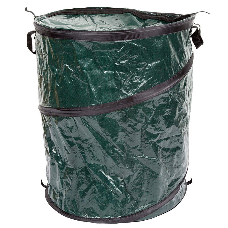 33 Gallon Collapsible  Trash can for Garbage With Zippered Lid