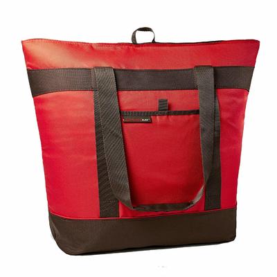 Thermal Tote, XL Insulated Bag for Grocery Shopping /Entertaining, Transport Hot and Cold Food, Red