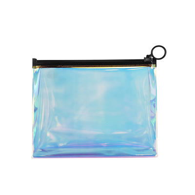 washable beautiful glitter transparent pvc makeup bag