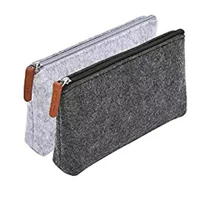 Pencil Bag,Felt Makeup Pouch Storage Bag with Zipper for School and Office Supplies